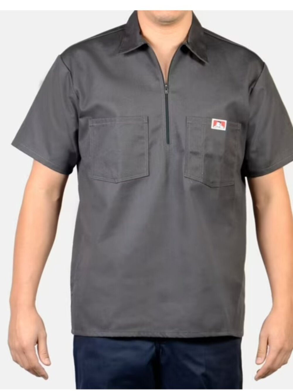 Ben Davis Short Sleeve Work Polo in Charcoal Gray - Picture 2 of 8